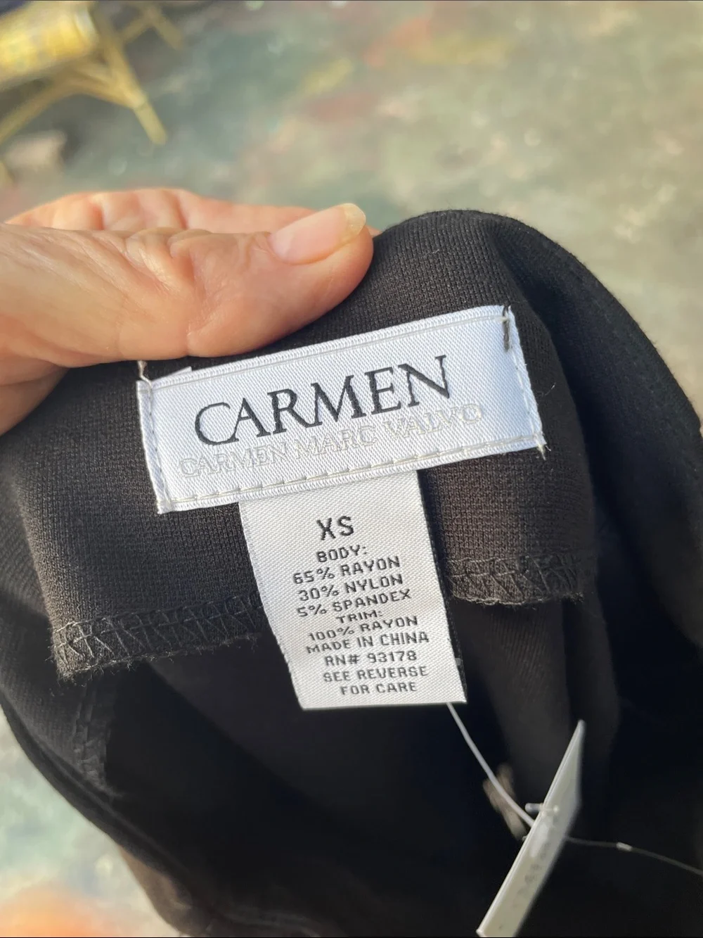 Carmen Marc Valvo simple black